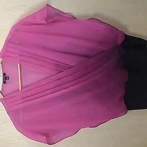 Apt 9 Women's Size Small Pink to Black w Black Tank attached Gorgeous Top